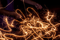 Light painting of kids with sparklers. Photographed by Maurizio Riccio