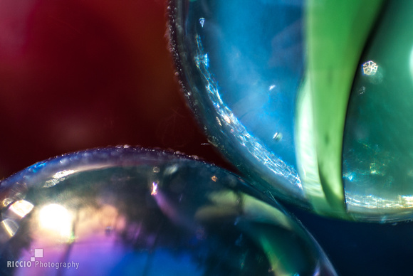 Macro photography of marbles. Photographed by Maurizio Riccio