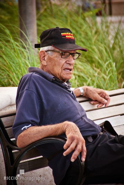 Portrait of an old man photographed by Maurizio Riccio