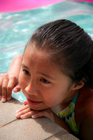 Young girl in the pool