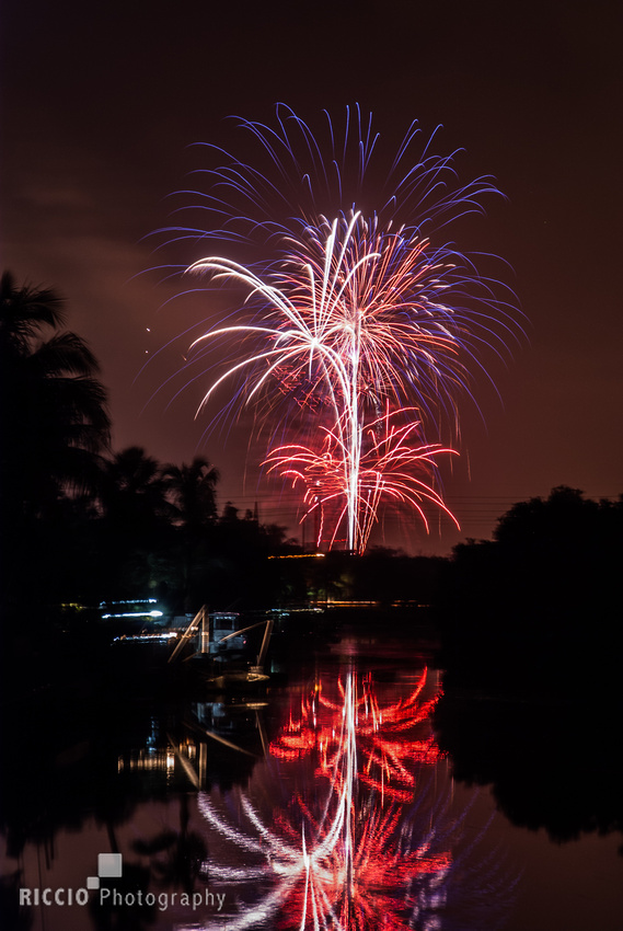 4th of July fireworks in Boca Raton, Florida